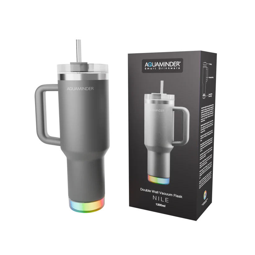 Personalized 1.2L Stainless Steel Smart Tumbler with Handle, Straw & Lid | Premium SS304 Hydration Reminder Bottle – For Corporate Gifting, Return Gift, Event Gift, Promotions XTNILE - The Gifting Marketplace