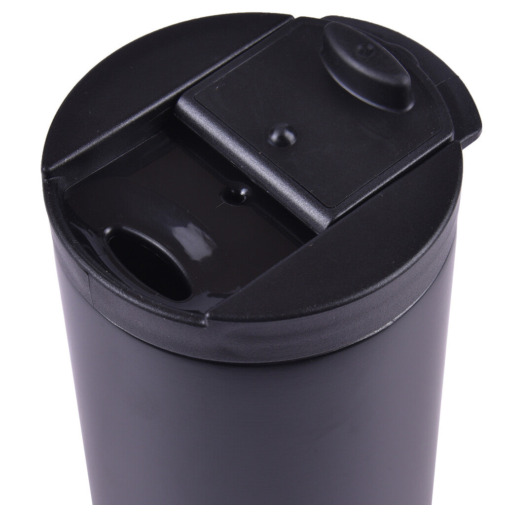 Personalized Black Insulated Travel Coffee Tumbler Cup - For Corporate Gifting, Return Gift, Gifts for Events Promotional Giveaway, Employee Stakeholder Customer Gifting - TGMGC186