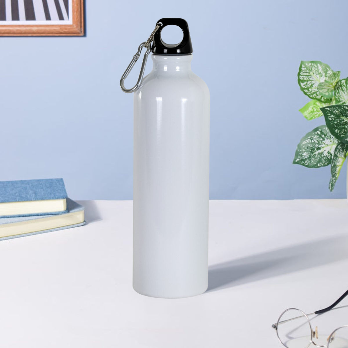 Personalized White Water Bottle Laser Engraved - 750ml - For Return Gift, Corporate Gifting, Office or Personal Use, Event Freebies, Promotions TGMGC-18