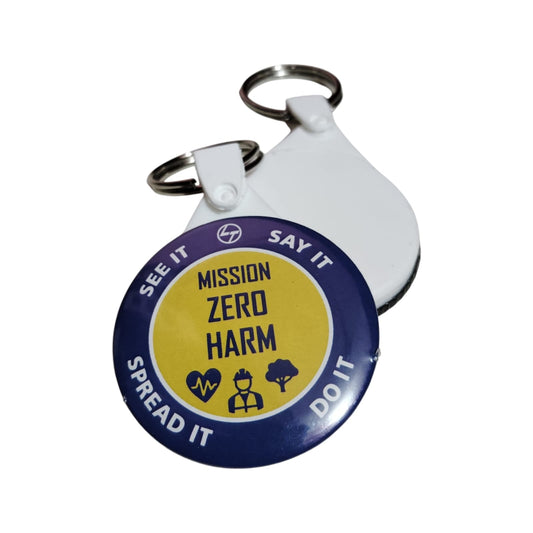 Customized 44 mm Round Keychain - For Corporate Gifting, Event Freebies, Promotions, College or School Events TGMEBKC2