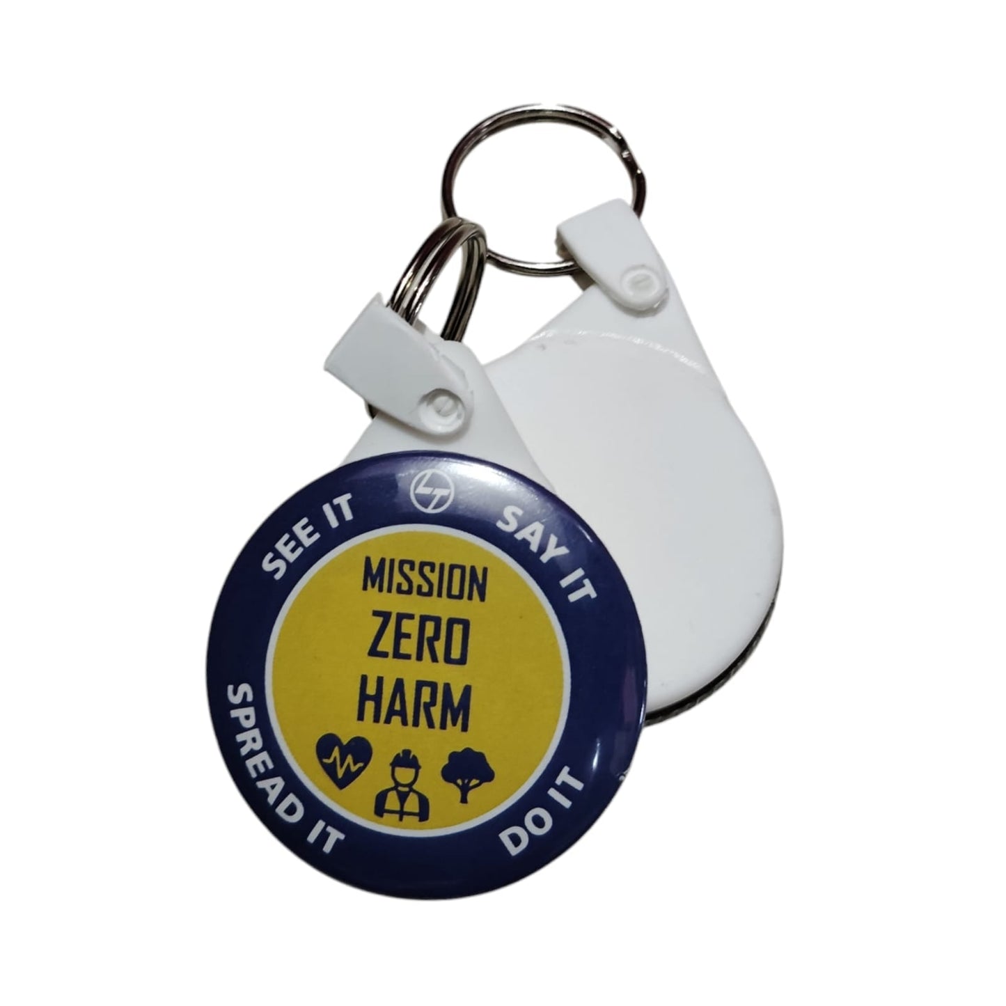 Customized 44 mm Round Keychain - For Corporate Gifting, Event Freebies, Promotions, College or School Events TGMEBKC2