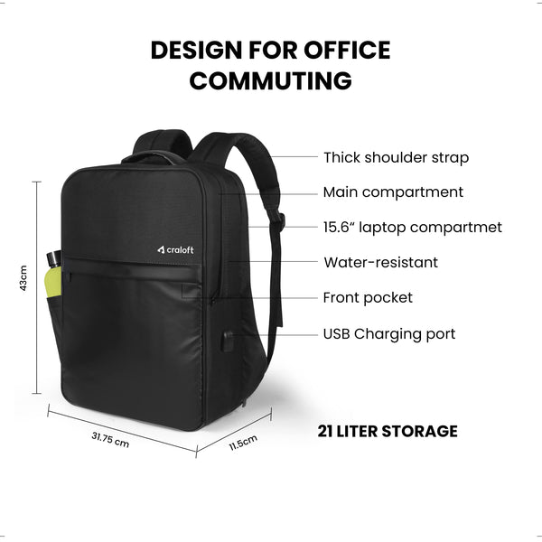 21L Personalized Black Office Laptop Backpack - For Employee Gifting, Corporate Gifting, Customer and Stakeholder Gifting, Colleges, Classes, Schools Use - CL-CB2