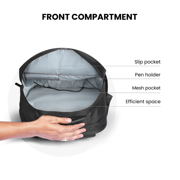 21L Personalized Black Office Laptop Backpack - For Employee Gifting, Corporate Gifting, Customer and Stakeholder Gifting, Colleges, Classes, Schools Use - CL-CB2