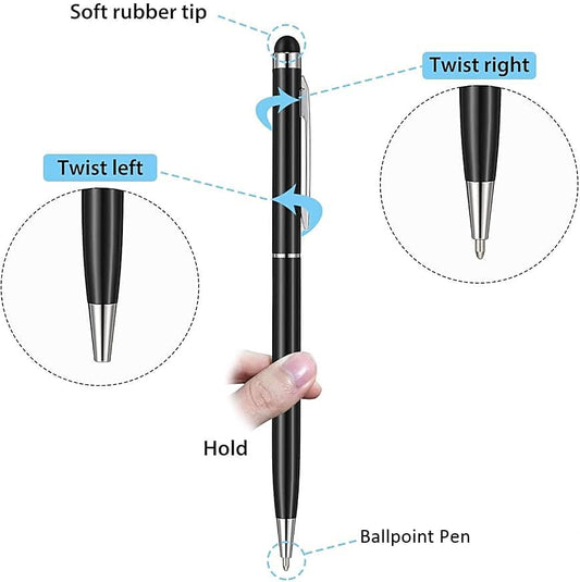 Personalized Engraved Black Slim Metal Stylus Ball Pen – Custom Name & Logo Pen for Corporate Gifting, Office Use & Promotional Gifts RPM1001 - The Gifting Marketplace