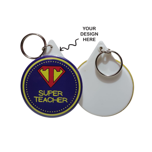 Customized 58 mm Round Keychain - For Corporate Gifting, Event Freebies, Promotions, College or School Events TGMEBKC1