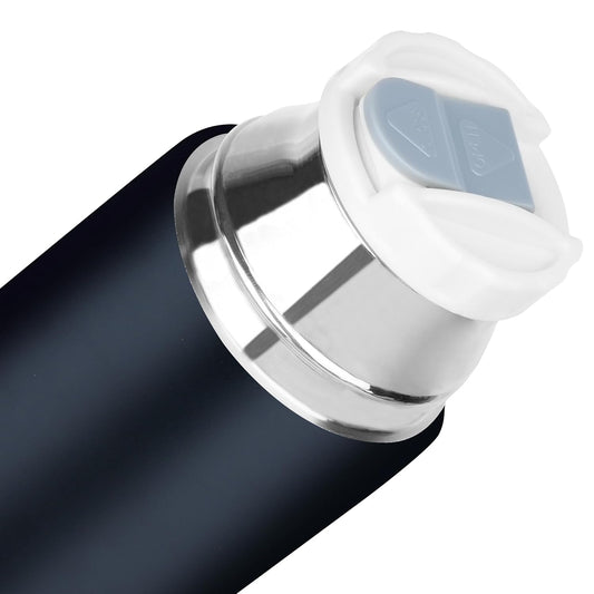 Personalized Multicolor UV Printed Black Insulated Steel Vacuum Bottle - 500ml - For Corporate Gifting, Return Gift, Event Freebies and Promotions TGMGC-492