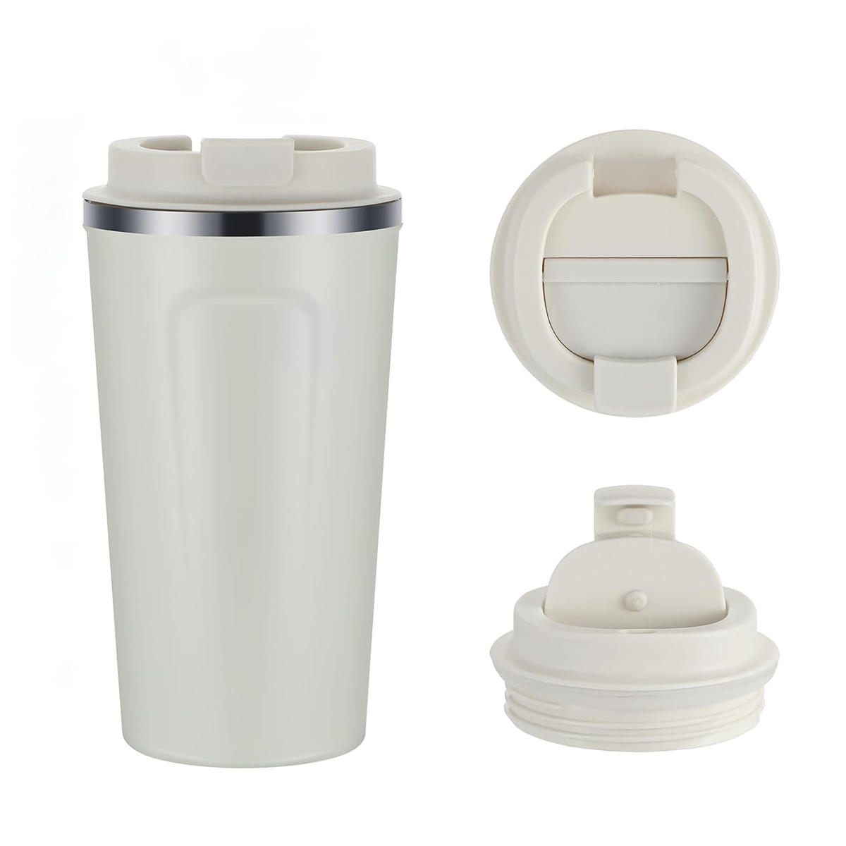 Personalized White Premium Travel Tumbler 500ml - For Corporate Gifting, Return Gift, Gifts for Events Promotional Giveaway TGMGC-414