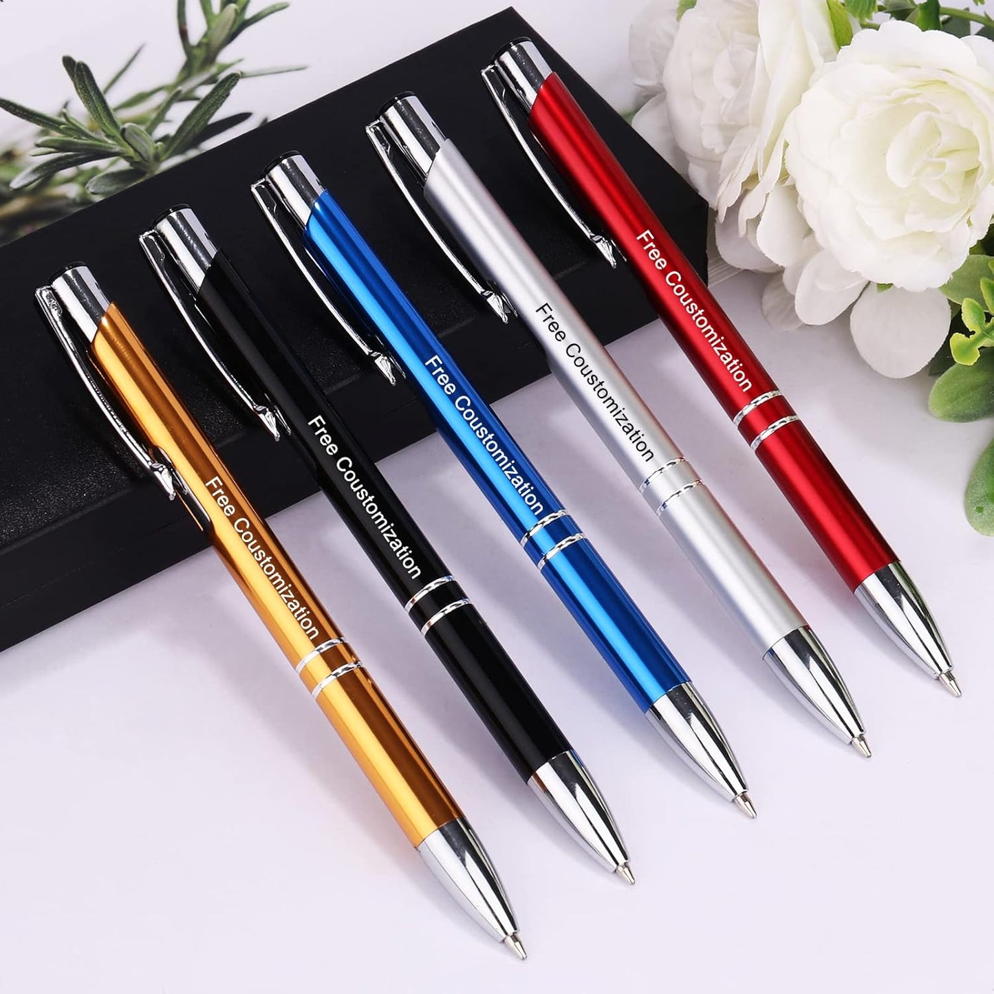 Personalized Metal Red Pen - For Corporate Gifting, Event or Exhibition Freebies, Promotional Item, Office Stationery RPM4