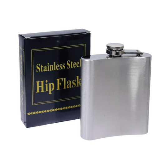 Personalized Silver Stainless Steel Hip Flask 7oz - For Return Gift, Corporate Gifting, Office or Personal Use JA70Z