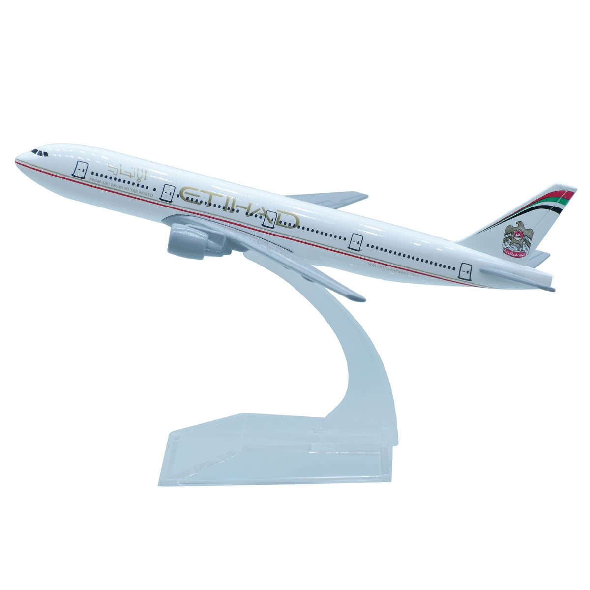 Aircraft Model Small Etihad Airways - For Office Use, Personal Use, or Corporate Gifting-JA