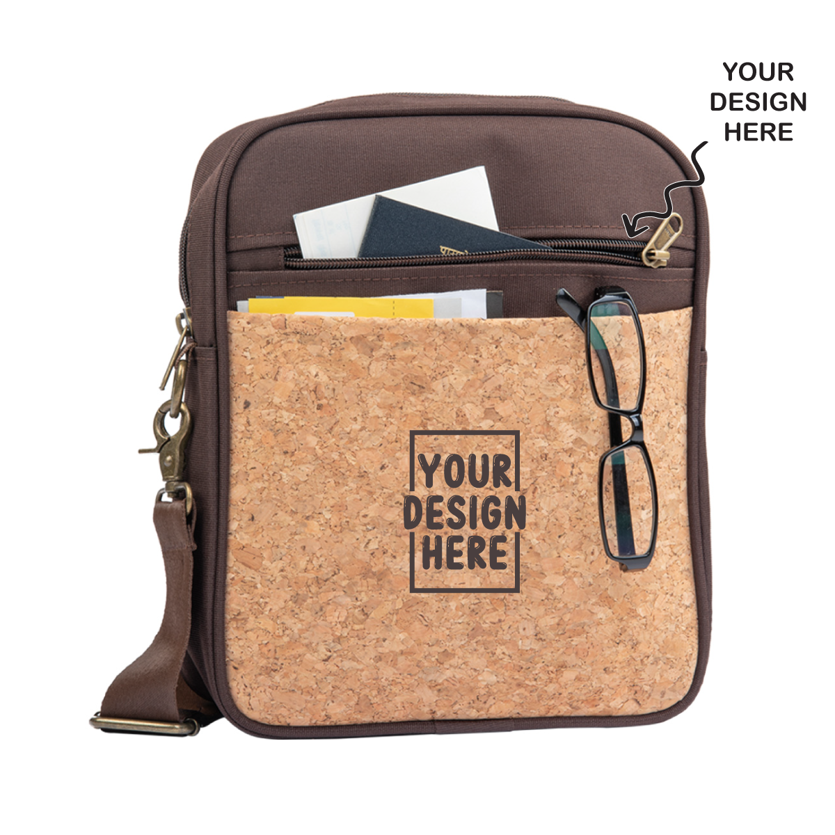 Personalized Dual Tone Eco-Friendly Sling Bag - For Employees, Travelers, Corporate, Client or Dealer Gifting, Events Promotional Freebies BGS17