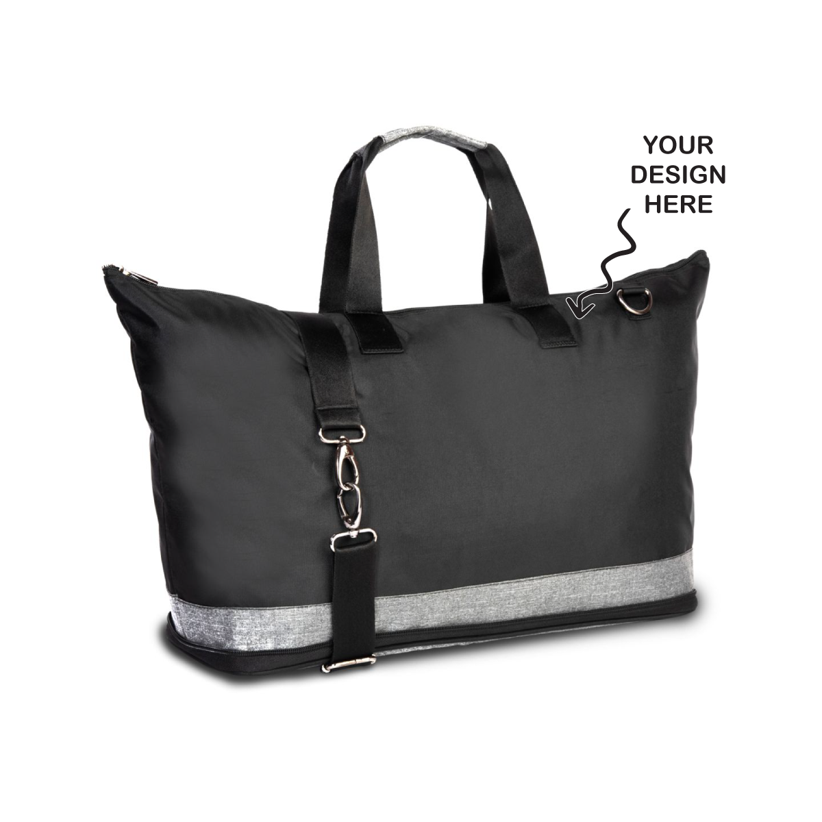 Personalized Black Folding Design Big Size Travel Bag - For Employees, Travelers, Corporate, Client or Dealer Gifting, Events Promotional Freebies BGS21 - The Gifting Marketplace