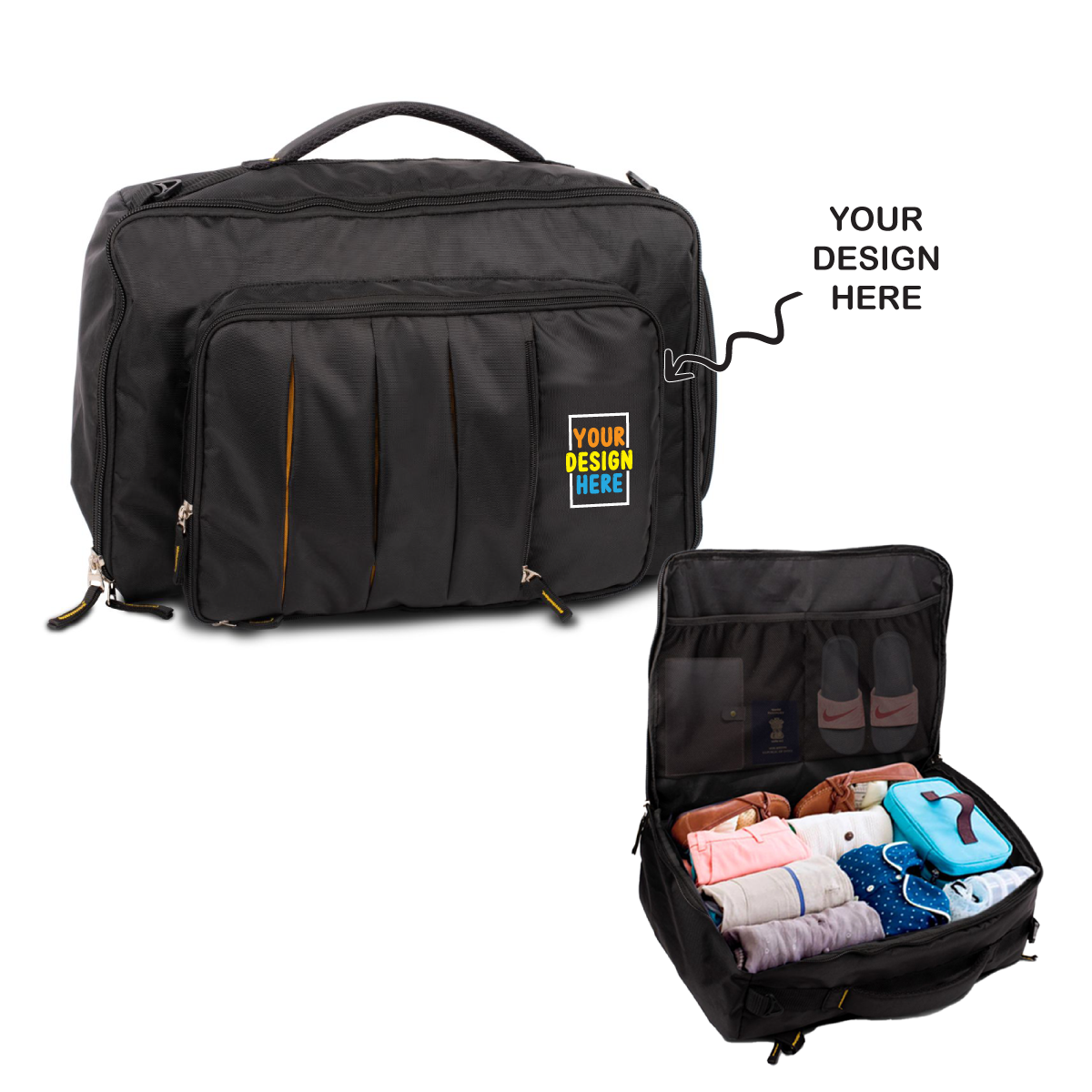 Personalized Cabin Size Spacious Multipurpose Backpack - For Employees, Travelers, Corporate, Client or Dealer Gifting, Events Promotional Freebies BGS26 - The Gifting Marketplace