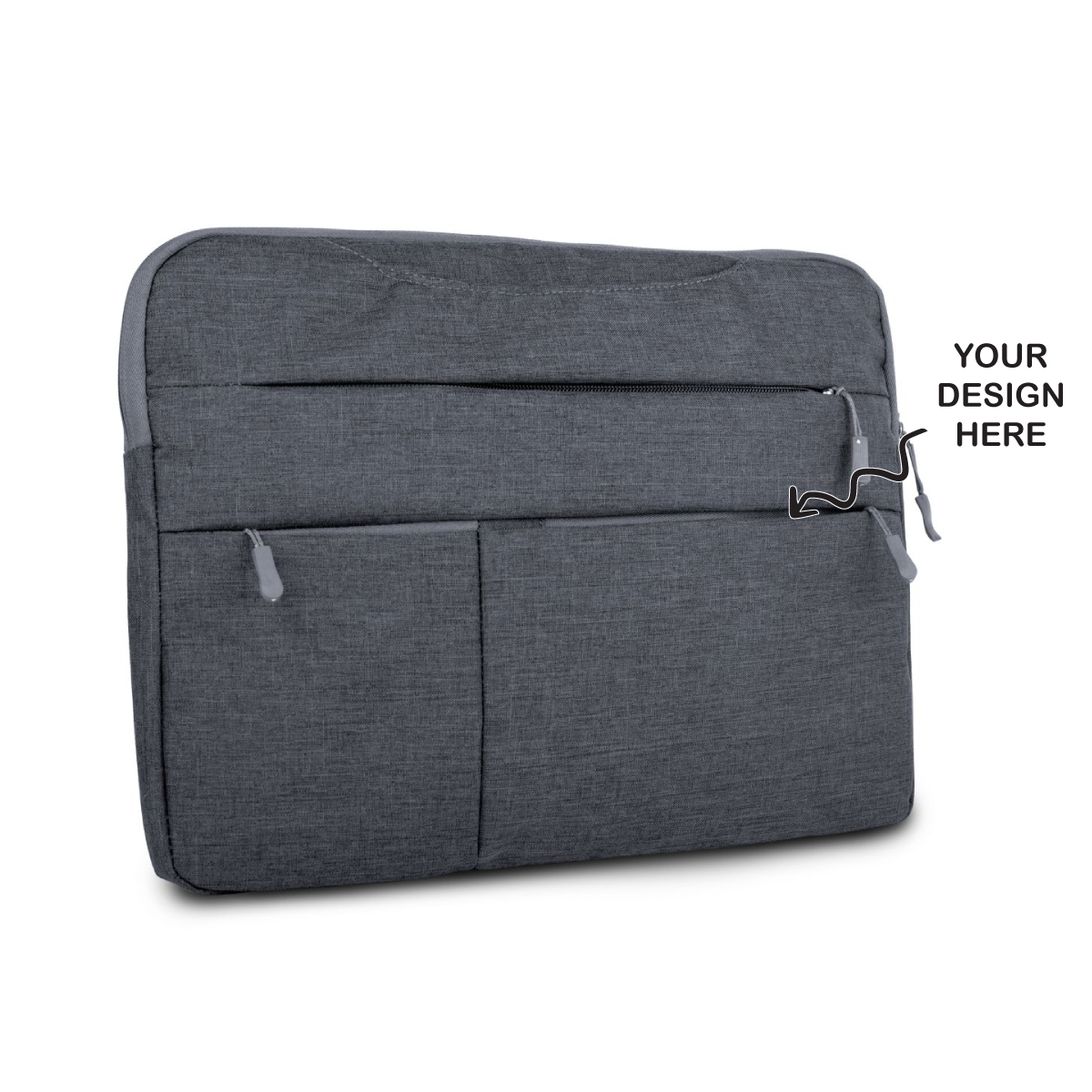 Personalized Gray Laptop Sleeve - For Employees, Travelers, Corporate, Client or Dealer Gifting, Events Promotional Freebies BGS29 - The Gifting Marketplace