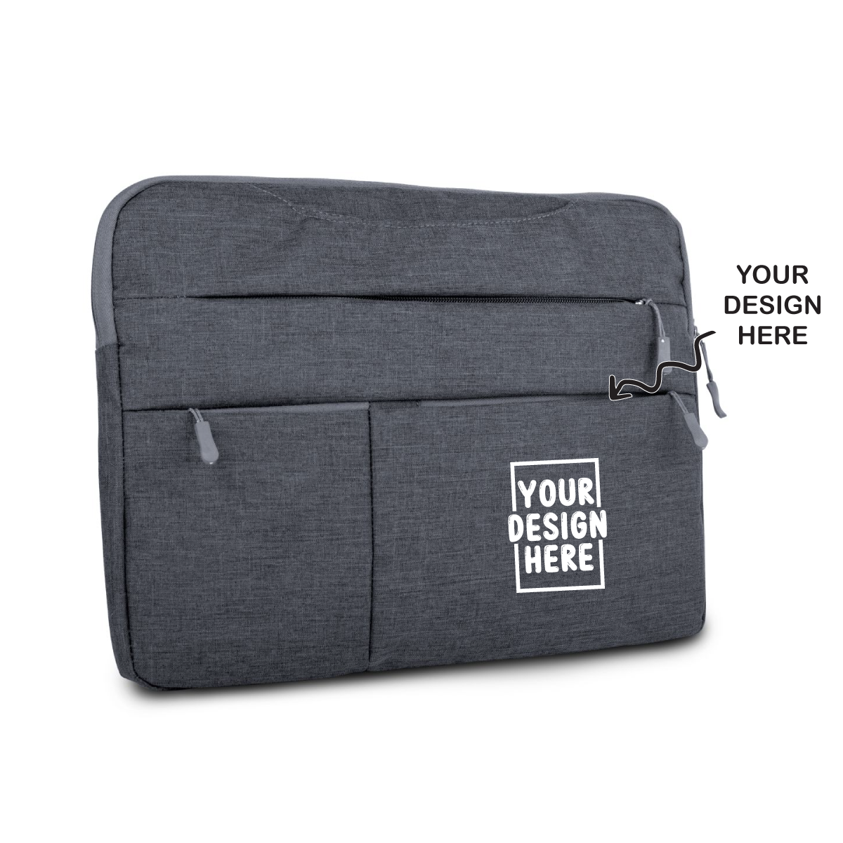 Personalized Gray Laptop Sleeve - For Employees, Travelers, Corporate, Client or Dealer Gifting, Events Promotional Freebies BGS29 - The Gifting Marketplace
