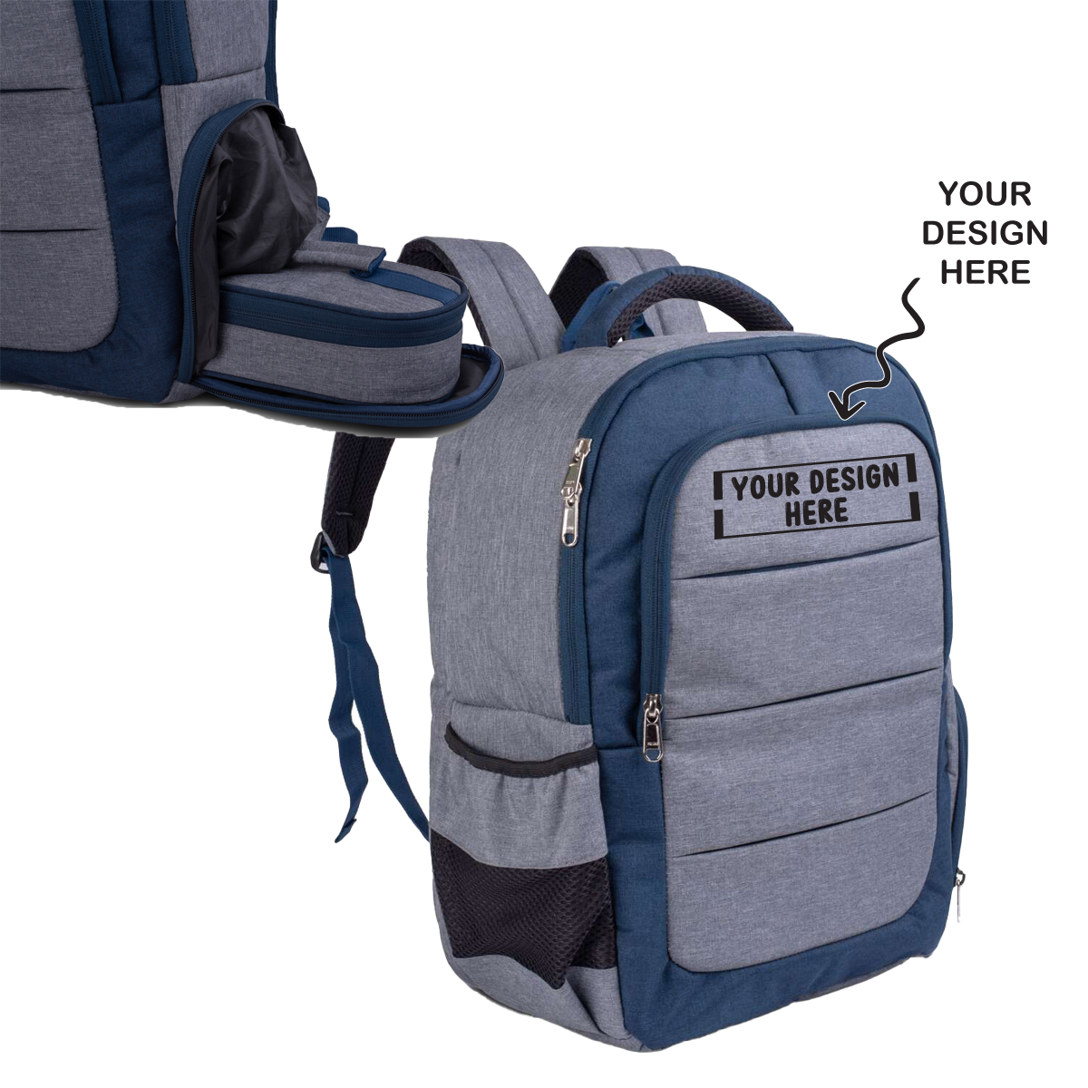 Multipurpose Spacious Executive Backpack with Lunch Box and Rain Cover - For Employees, Travelers, Corporate, Client or Dealer Gifting, Events Promotional Freebies BGS35 - The Gifting Marketplace