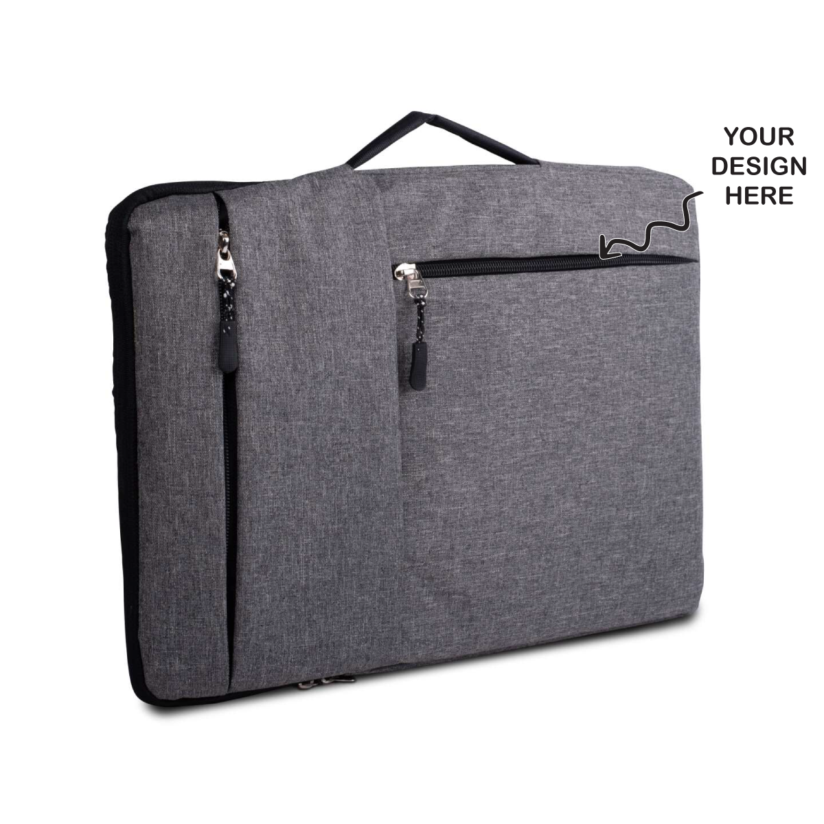 Personalized Gray Laptop Sleeve - For Employees, Travelers, Corporate, Client or Dealer Gifting, Events Promotional Freebies BGS36 - The Gifting Marketplace