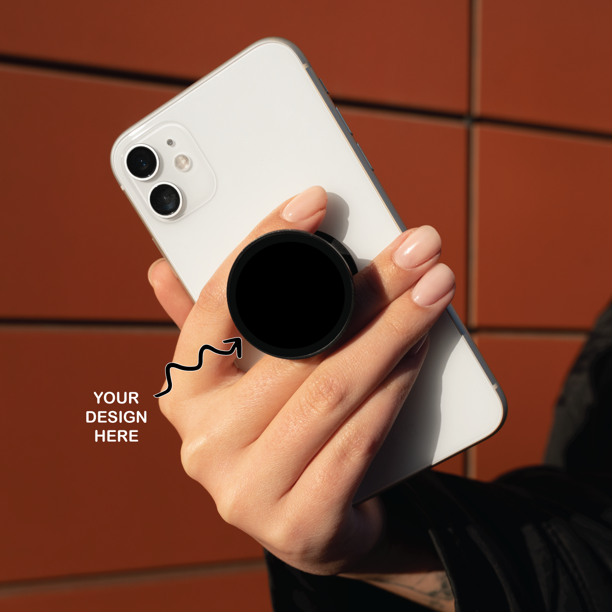 Customized or Personalized Black Expandable Phone Mount - For Corporate Gifting, Event Freebies, Promotions, College or Company Events TGMPG