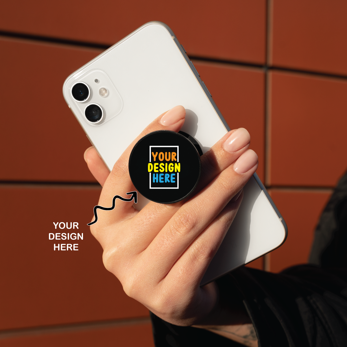 Customized or Personalized Black Expandable Phone Mount - For Corporate Gifting, Event Freebies, Promotions, College or Company Events TGMPG