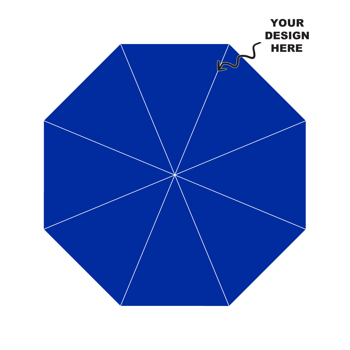 Customized Logo Printed Blue 3 Fold Umbrella Corporate Or Promotional Gifting HK10229
