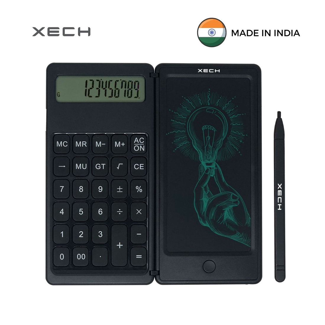 Personalized LCD E-Writer cum Calculator - For Office Use, Personal Use, Corporate Gifting, Return Gift, Event Gifting, Promotional Freebies XT11