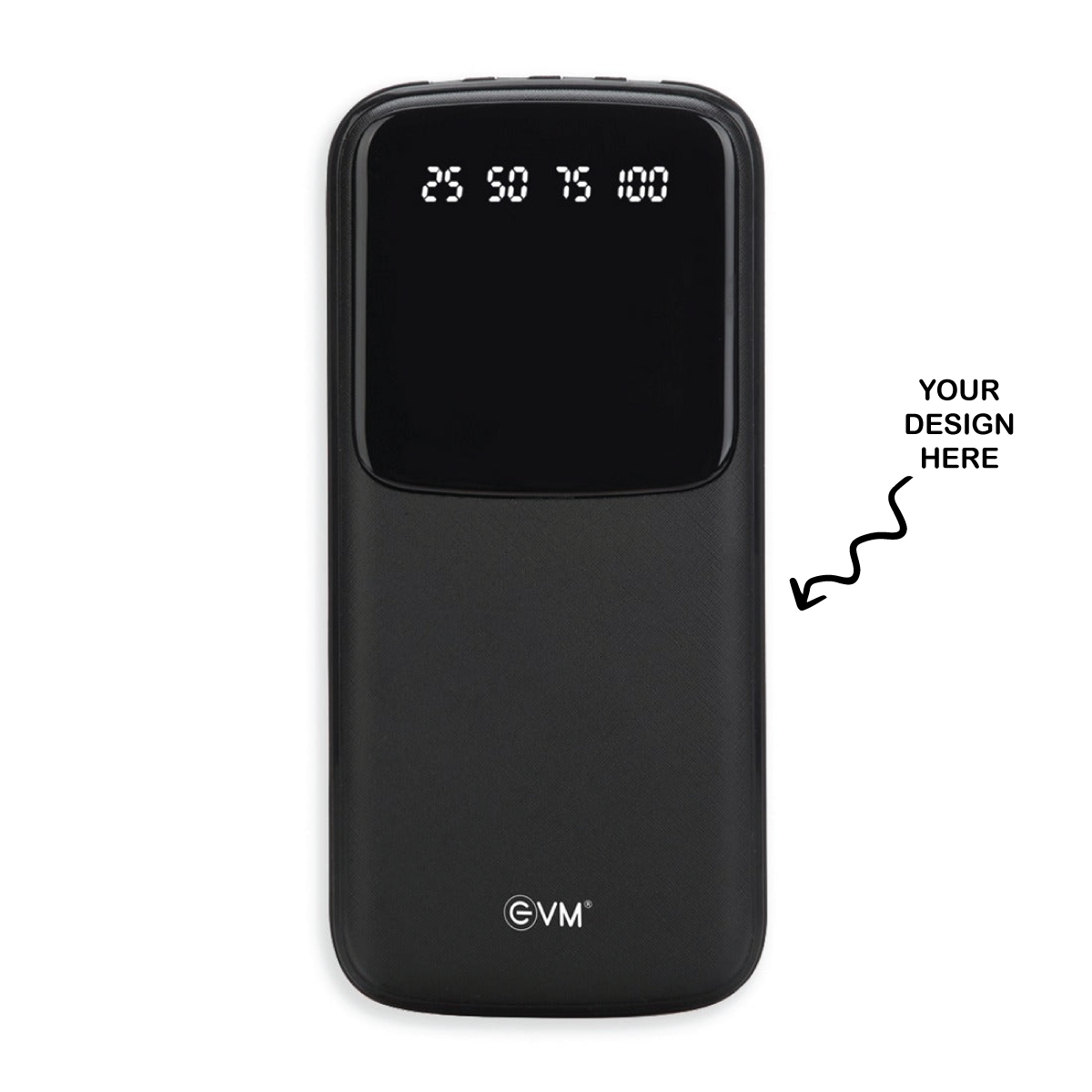 Personalized Black 10000mAh Power Bank - For Corporate Gifting, Event Gifting, Freebies, Promotions - HKP0108