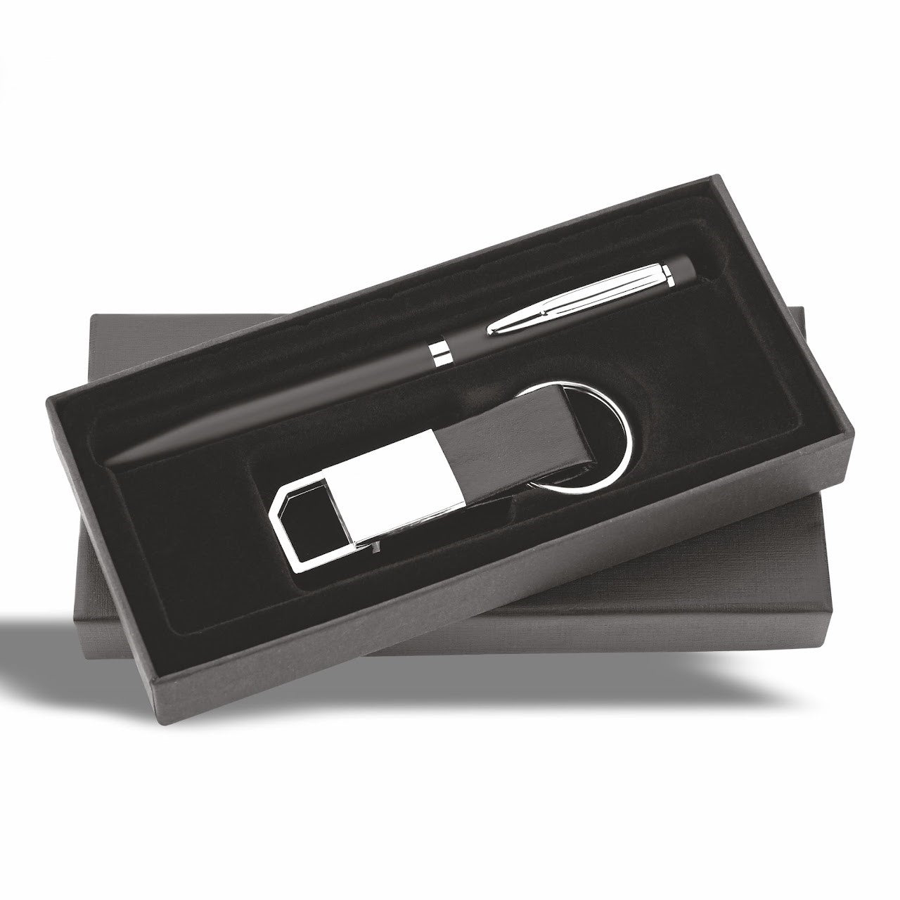 Personalized Engraved Black Pen & Keychain Gift Set – Custom 2-in-1 Combo for Corporate Gifting, Employee Welcome Kit, Client & Dealer Gifts, Event Giveaways – JKSR111 - The Gifting Marketplace