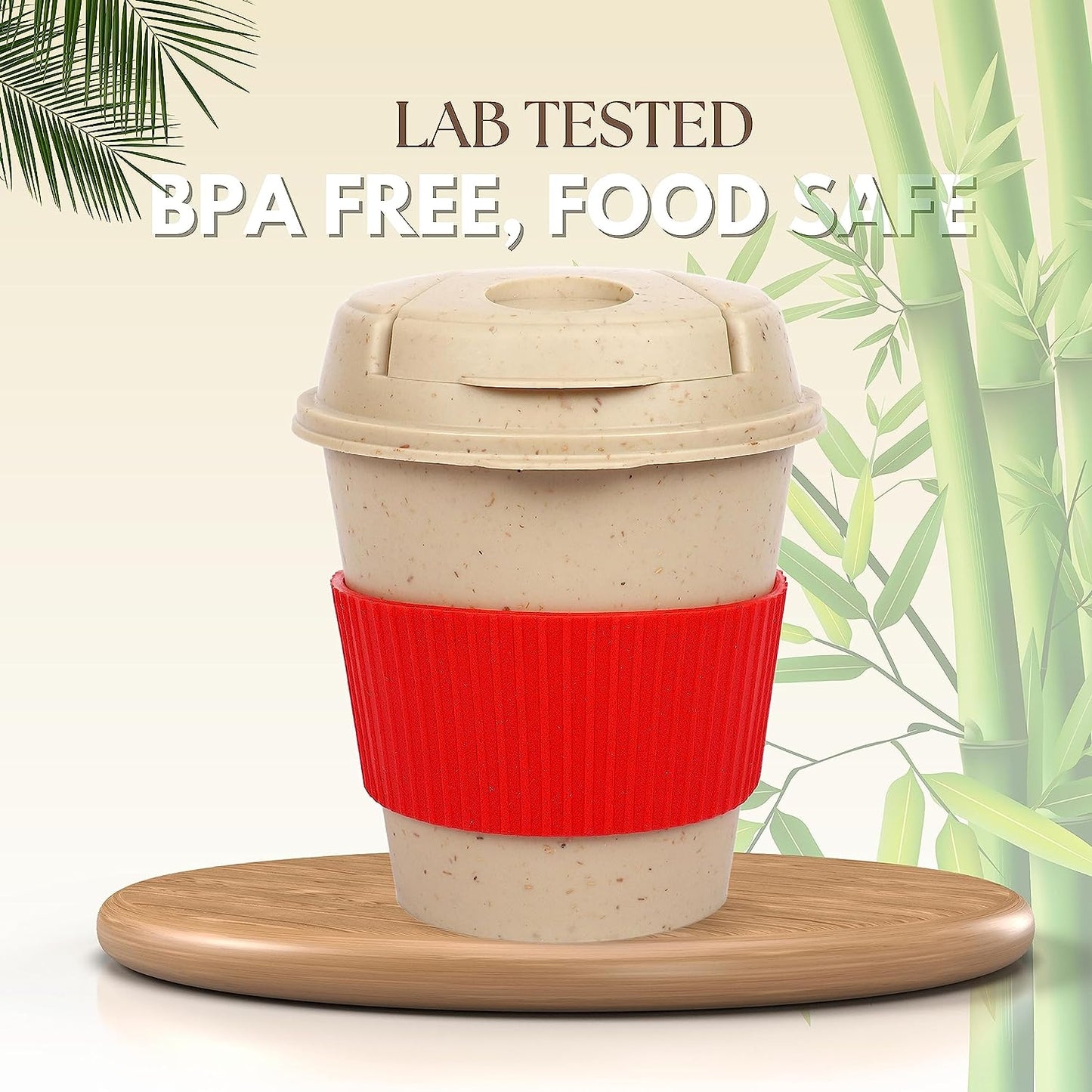 Personalized 250ml Eco-Friendly Bamboo Coffee Mug - For Corporate, Client or Dealer Gifting, Promotional Freebie BGH222