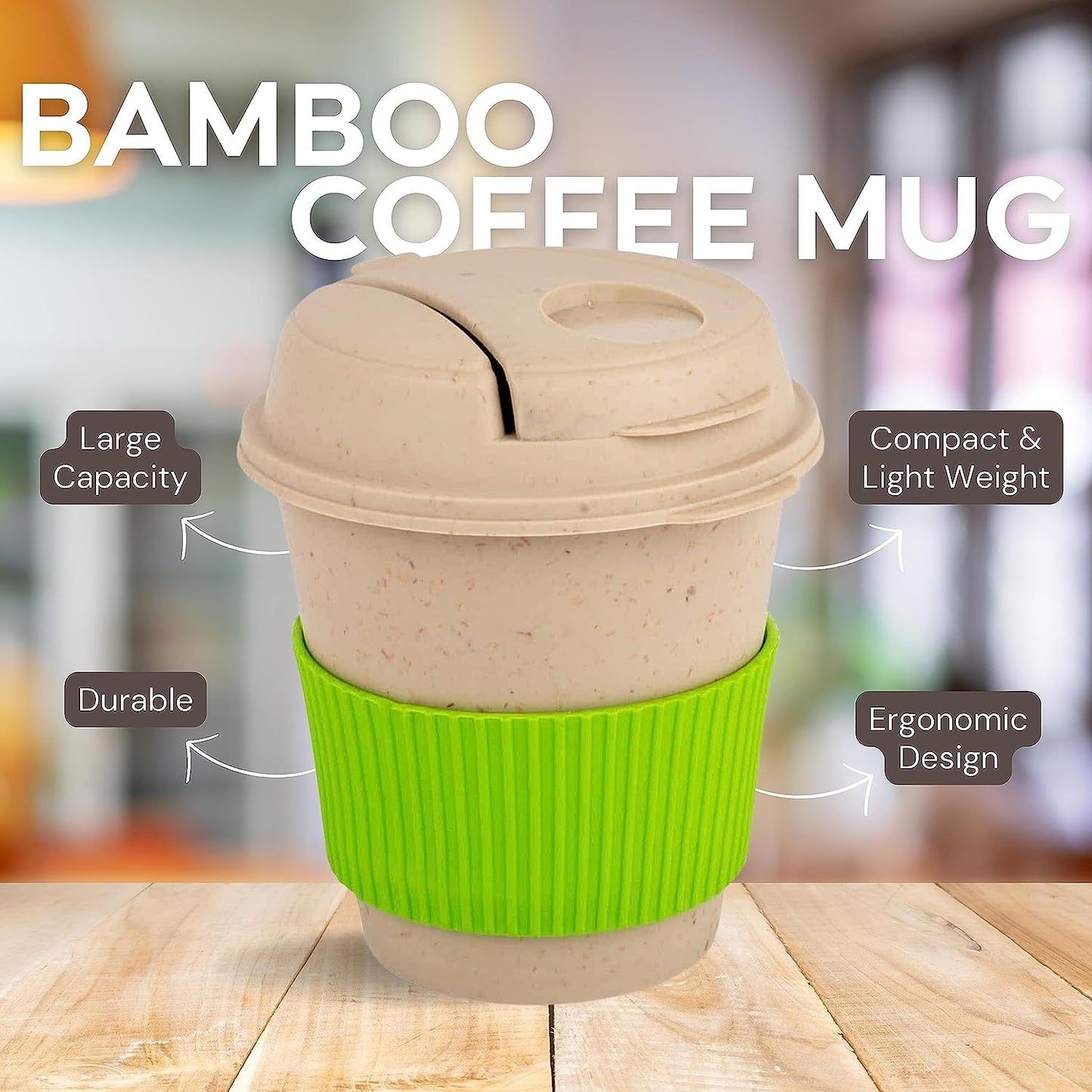 Personalized 250ml Eco-Friendly Bamboo Coffee Mug - For Corporate, Client or Dealer Gifting, Promotional Freebie BGH222