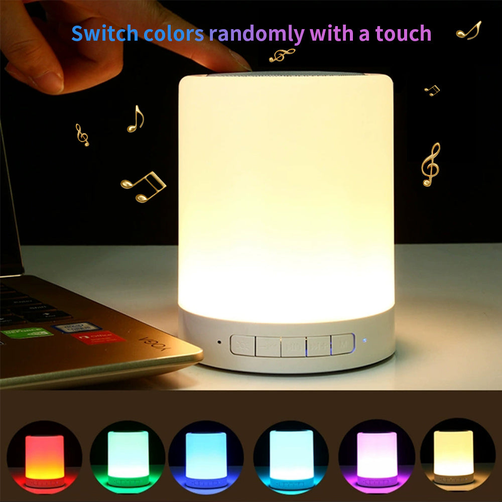 Personalized Artwork or Company Logo Printed Touch Lamp Bluetooth Speaker - For Office Use, Personal Use, or Corporate Gifting TGMJS