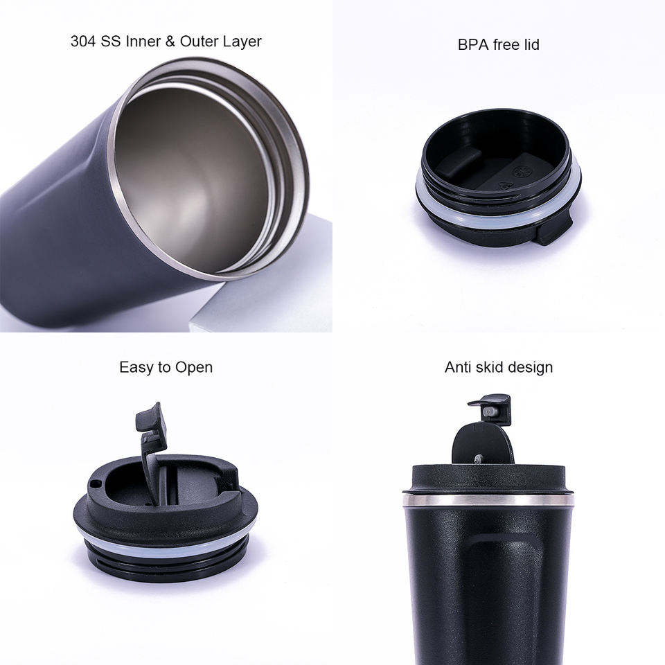 Personalized Black Premium Travel Tumbler 500ml - For Corporate Gifting, Return Gift, Gifts for Events Promotional Giveaway TGMGC-413