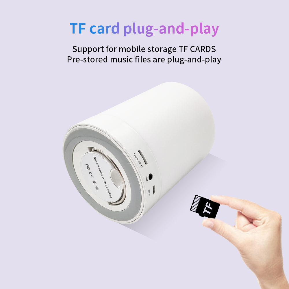 Personalized Artwork or Company Logo Printed Touch Lamp Bluetooth Speaker - For Office Use, Personal Use, or Corporate Gifting TGMJS