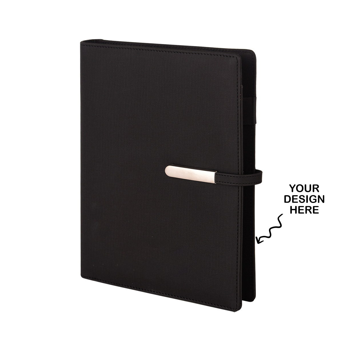 Personalized Black Power Bank Notebook Diary - For Office Use, Personal Use, Return Gift, or Corporate Gifting - HKDPB