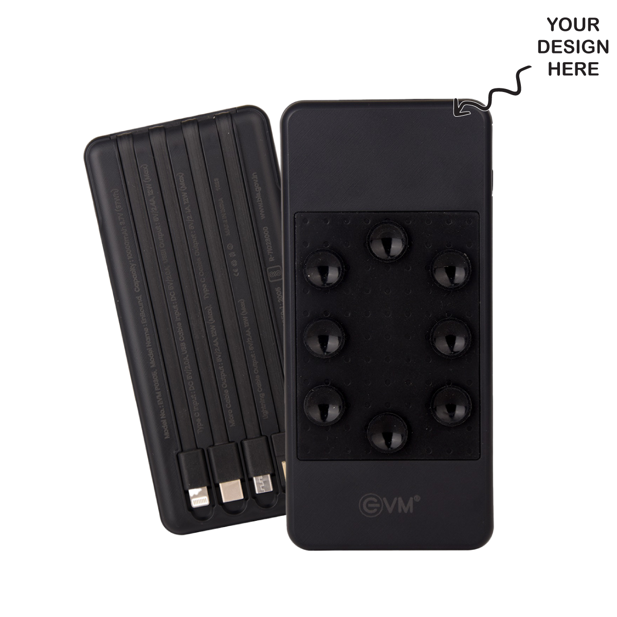 Personalized Black 10000mAh Power Bank - For Corporate Gifting, Event Gifting, Freebies, Promotions - HKT-424 - The Gifting Marketplace