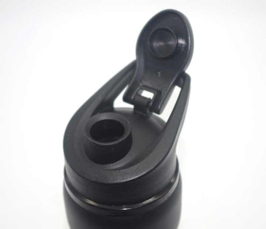 Personalized Black Steel Sports Sipper Water Bottle - 750ml - For Corporate Gifting, Return Gift, Event Freebies and Promotions TGMGC-92BK