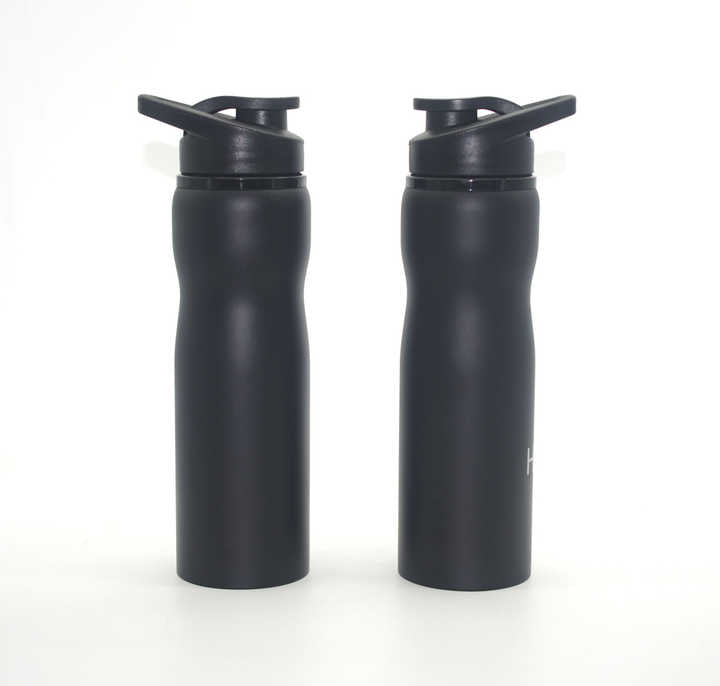 Personalized Black Steel Sports Sipper Water Bottle - 750ml - For Corporate Gifting, Return Gift, Event Freebies and Promotions TGMGC-92BK
