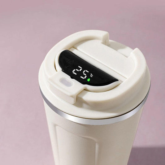 Personalized White Temperature Travel Tumbler 500ml - For Corporate Gifting, Return Gift, Gifts for Events Promotional Giveaway TGMGC-416