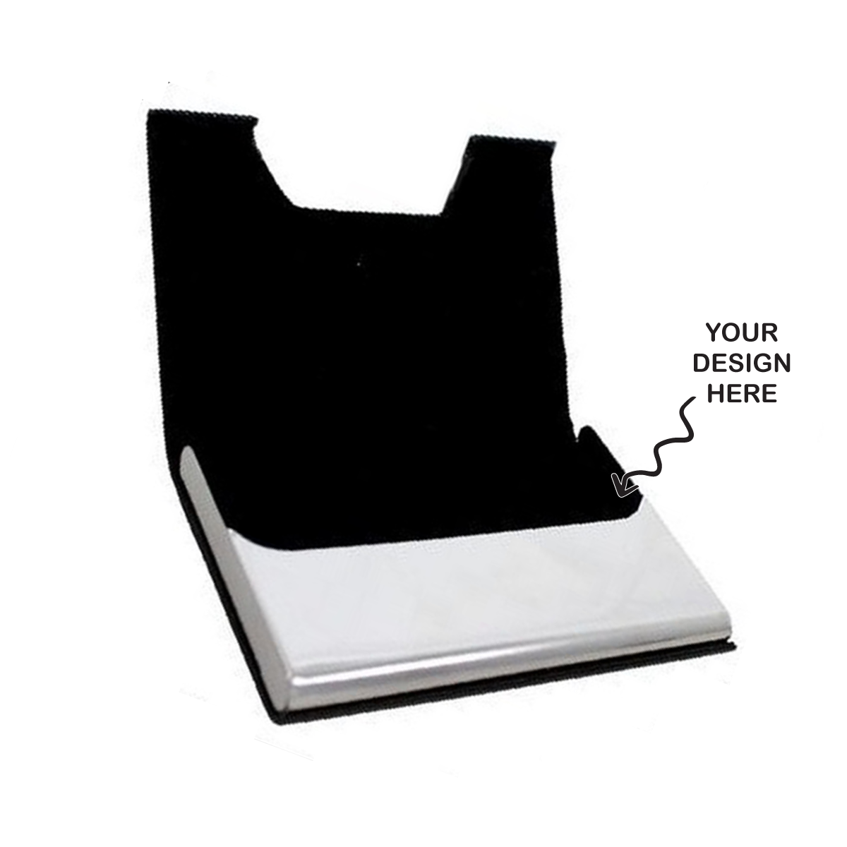 Personalized Engraved Black Magnetic Business Visiting Card Holder - For Corporate Gifting, Event Gifting, Freebies, Promotions JA 35
