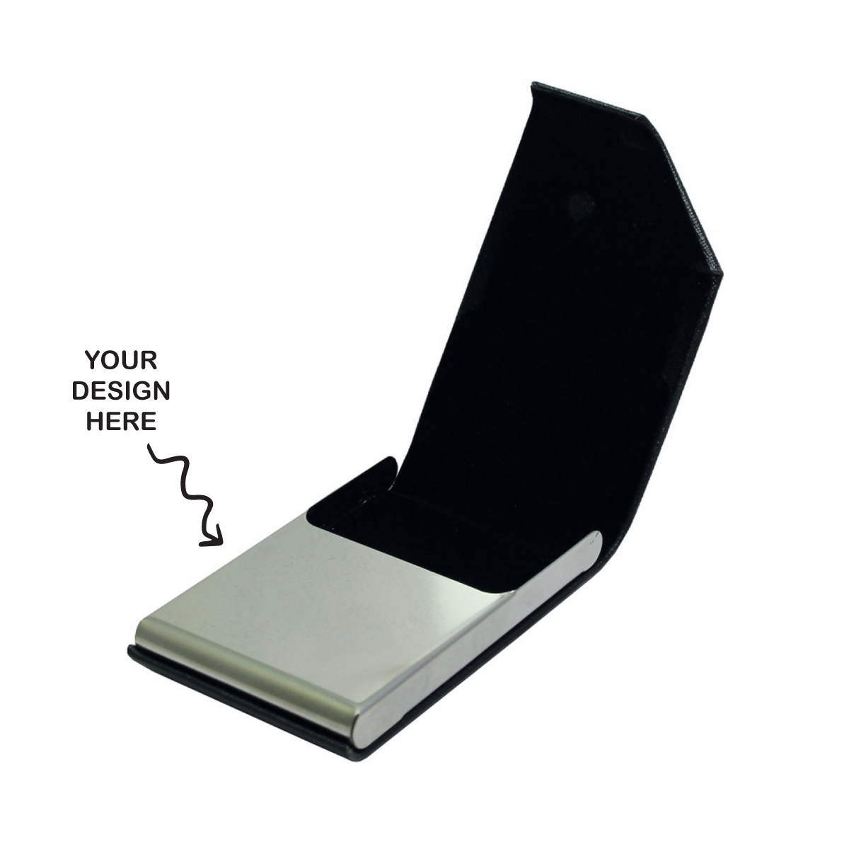 Personalized Engraved Black Vertical Magnetic Business Visiting Card Holder - For Corporate Gifting, Event Gifting, Freebies, Promotions JA MCH24