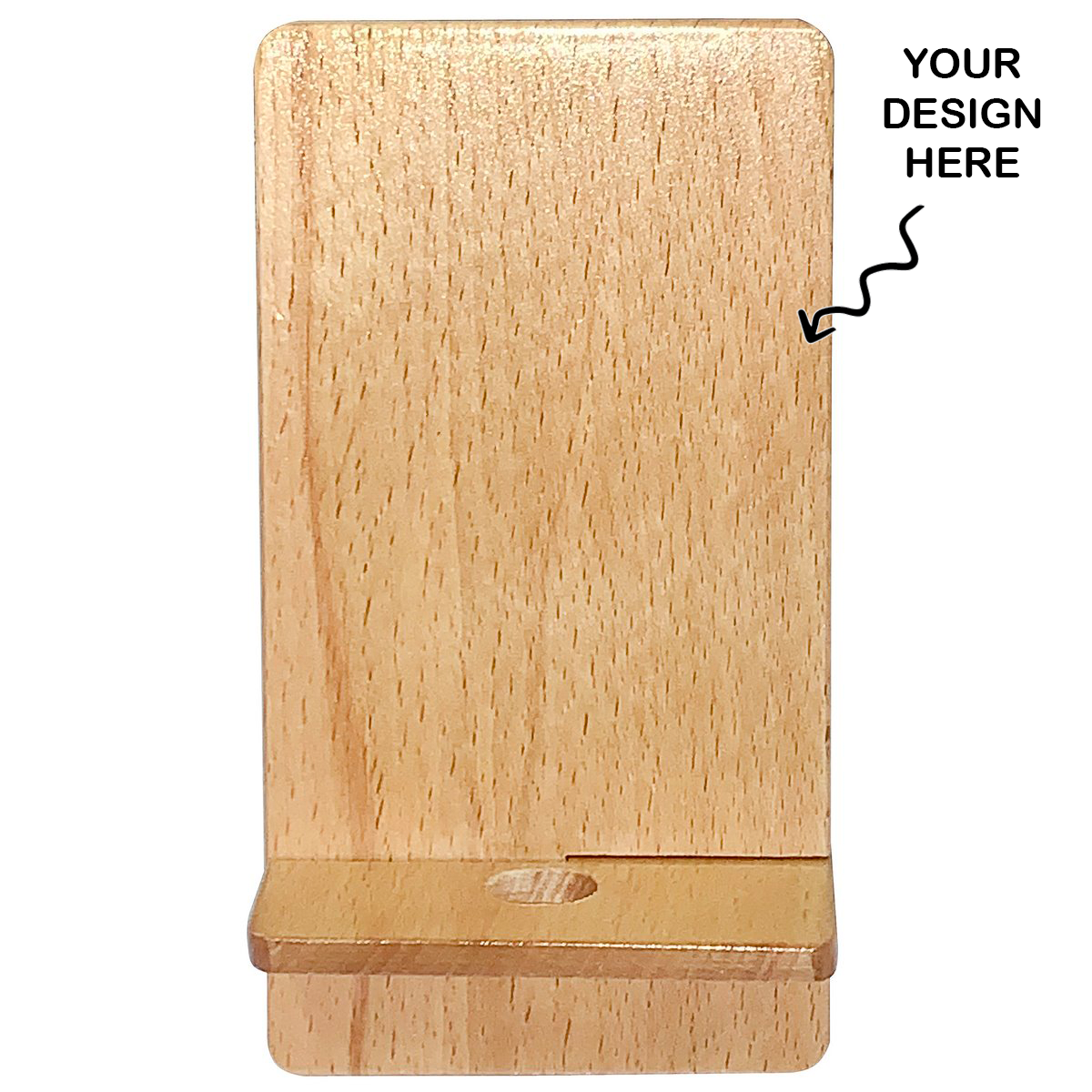 Personalized Folding Wooden Mobile Phone Holder cum Stand - For Personal, Corporate Gifting, Return Gift, Event Gifting, Promotional Freebies JAMHWF00