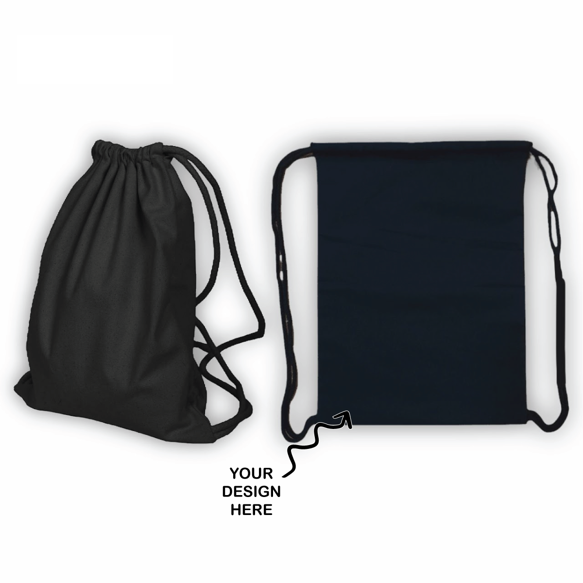 Personalized Black Promotional Drawstring Bag - For Corporate Gifting, Event or Exhibition Freebies, Promotions JKDSB02