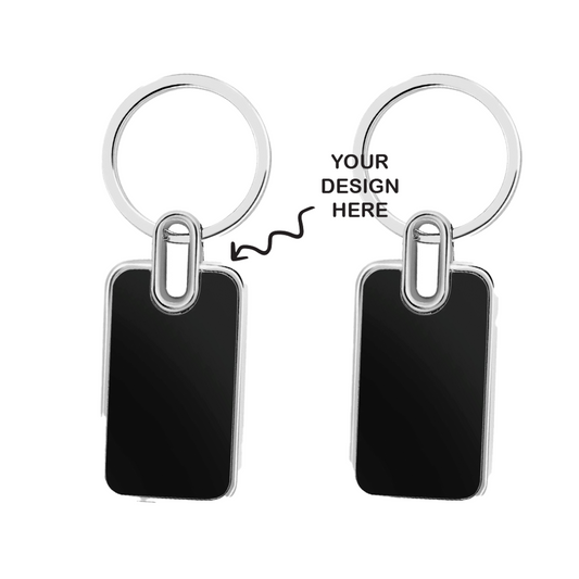 Personalized Both Sides Engraved Metal Keychain - For Employee, Client, Dealer, or Corporate Gifting, Events Promotional Freebie JKKC2