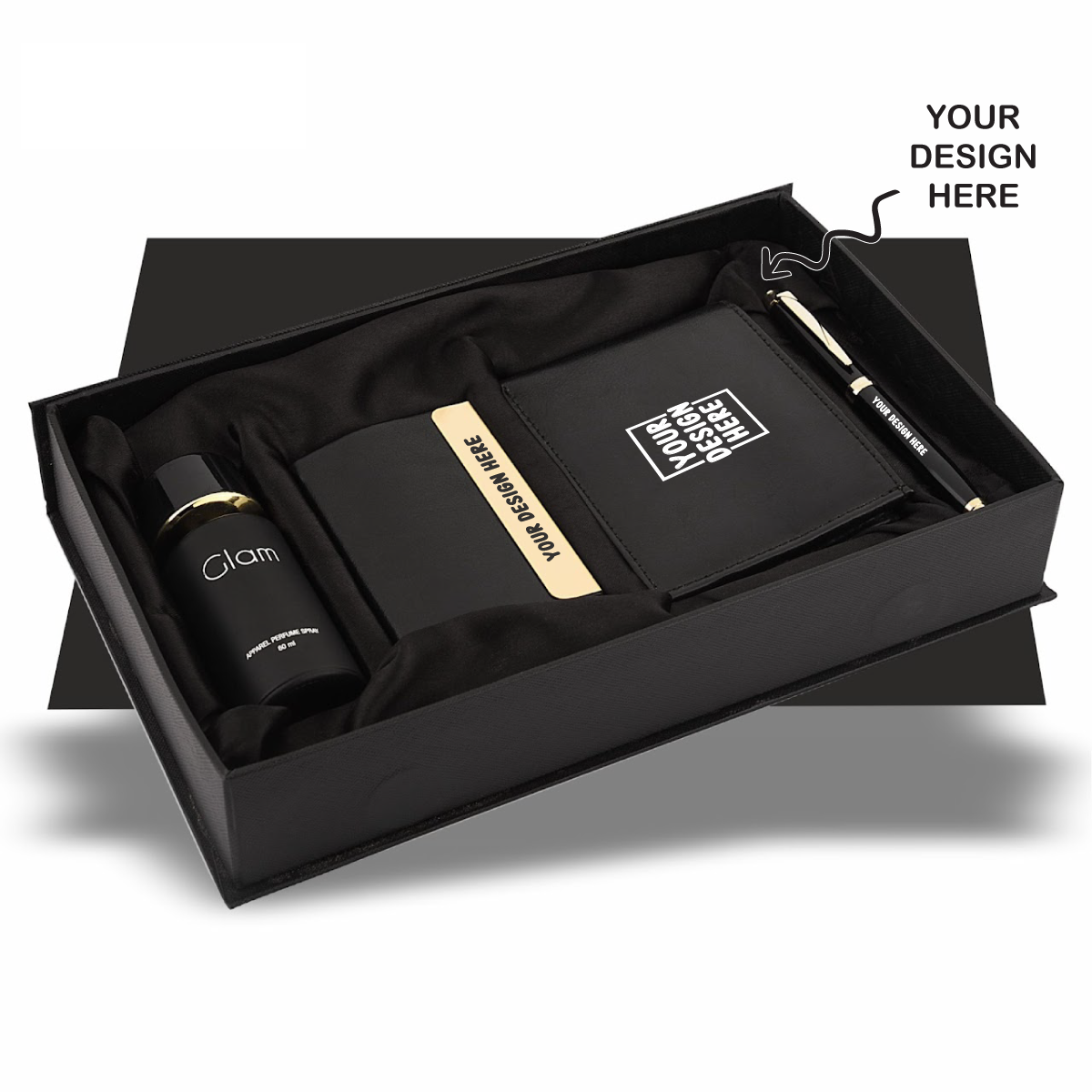 Wallet, Perfume, Cardholder and Pen 4in1 Combo Gift Set - For International Men's Day Gift, Employee Joining Kit, Corporate, Client or Dealer Gifting, Promotional Freebie JKSR135