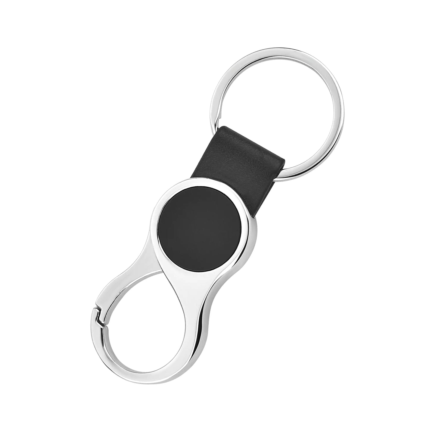 Personalized Engraved Black Metal Keychain - For Employee, Client, Dealer, or Corporate Gifting, Events Promotional Freebie JKKC7 - The Gifting Marketplace