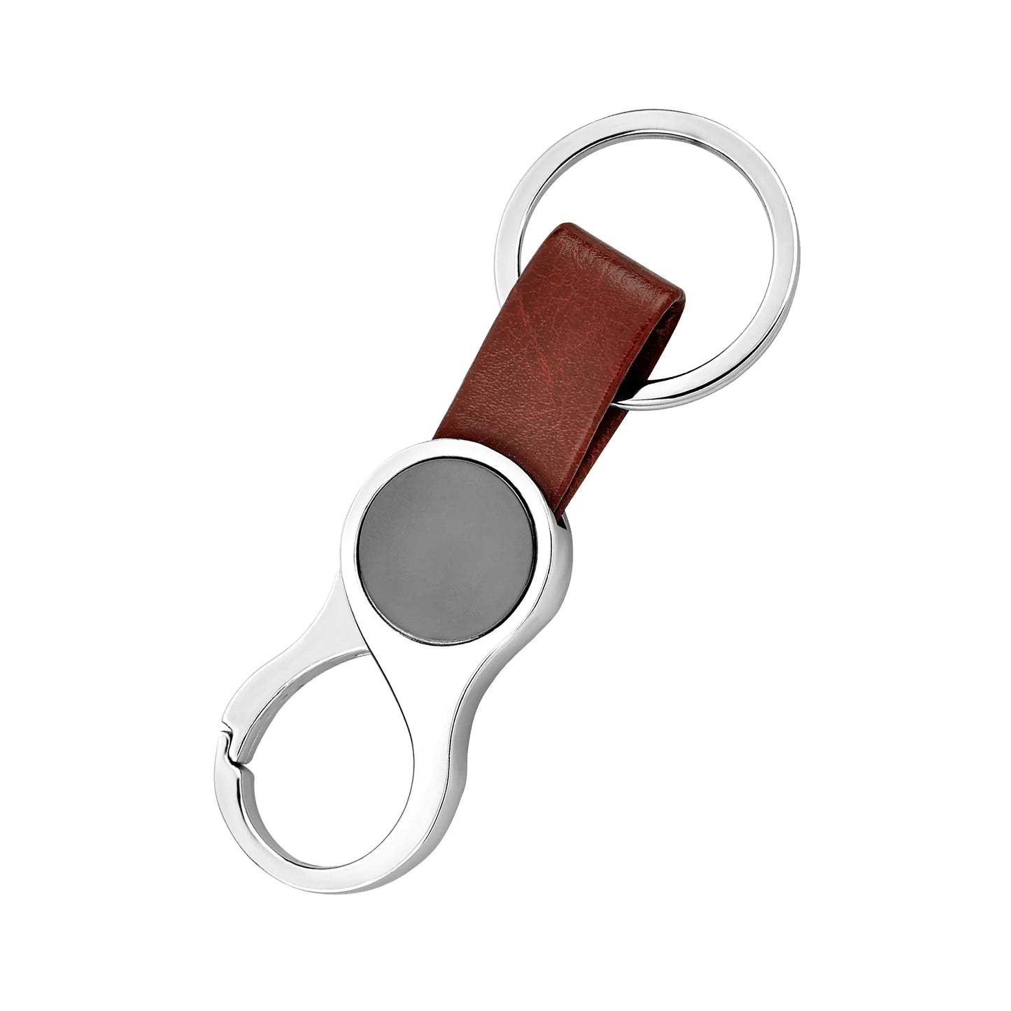 Personalized Laser Engraved Brown Metal Keychain - For Employee, Client, Dealer, or Corporate Gifting, Events Promotional Freebie JKKC8 - The Gifting Marketplace