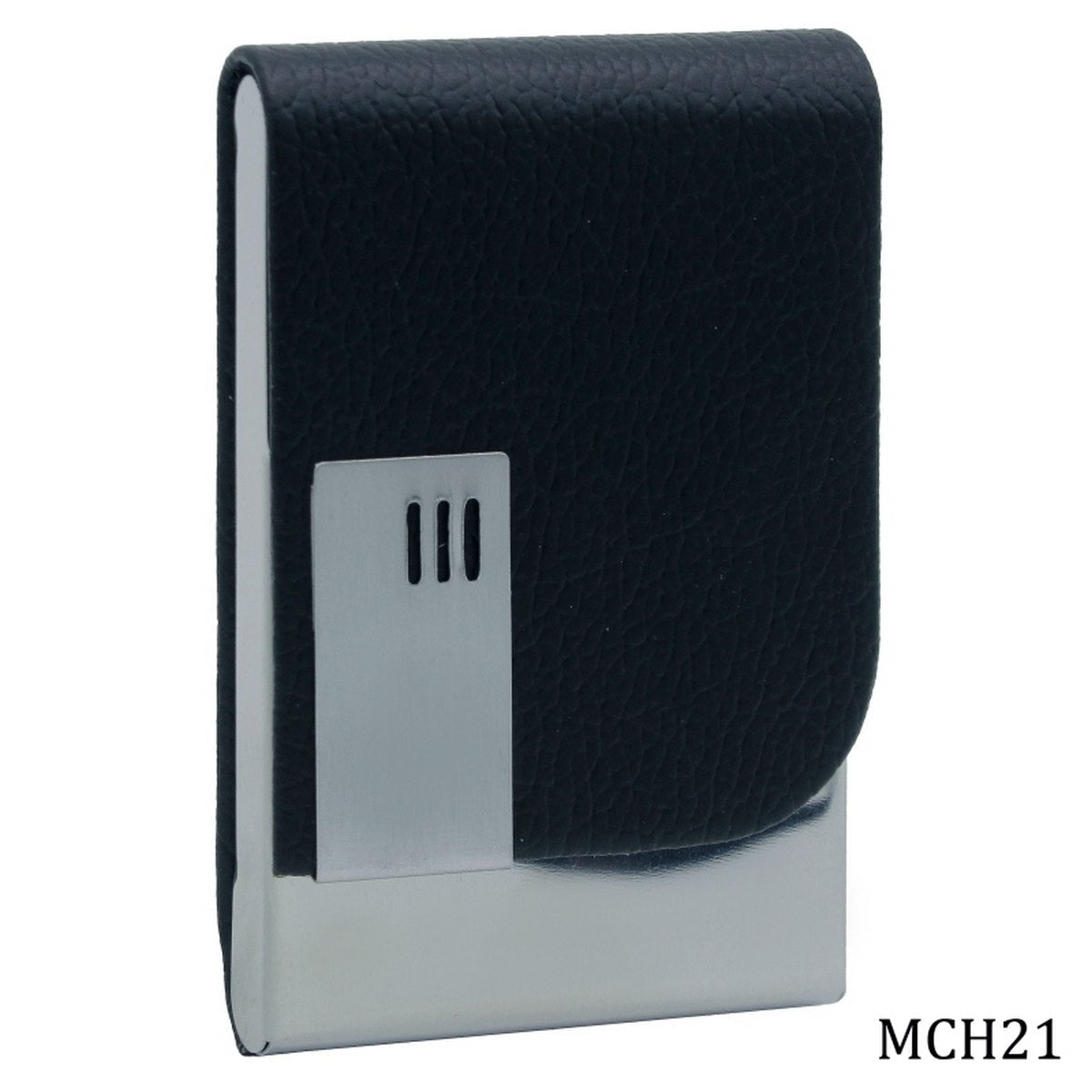 Personalized Engraved Black Vertical Magnetic Business Visiting Card Holder - For Corporate Gifting, Event Gifting, Freebies, Promotions JA MCH21