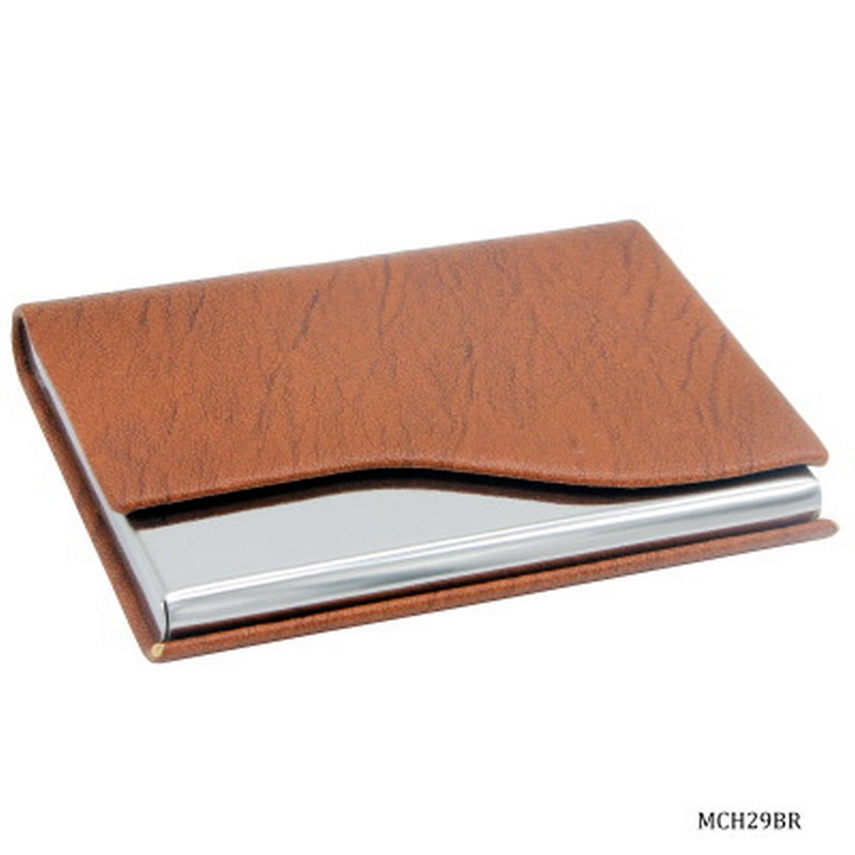 Personalized Engraved Tan Magnetic Business Visiting Card Holder - For Corporate Gifting, Event Gifting, Freebies, Promotions JA MCH29BR