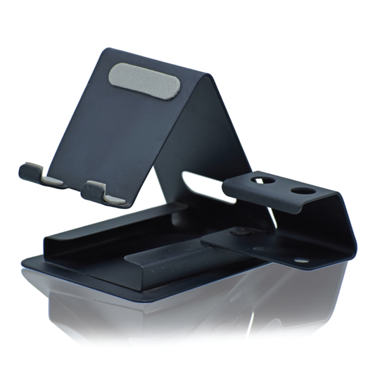 Personalized Metal Mobile Phone Holder cum Pen Stand cum business visiting card holder - For Personal, Corporate Gifting, Return Gift, Event Gifting, Promotional Freebies JATT677BK