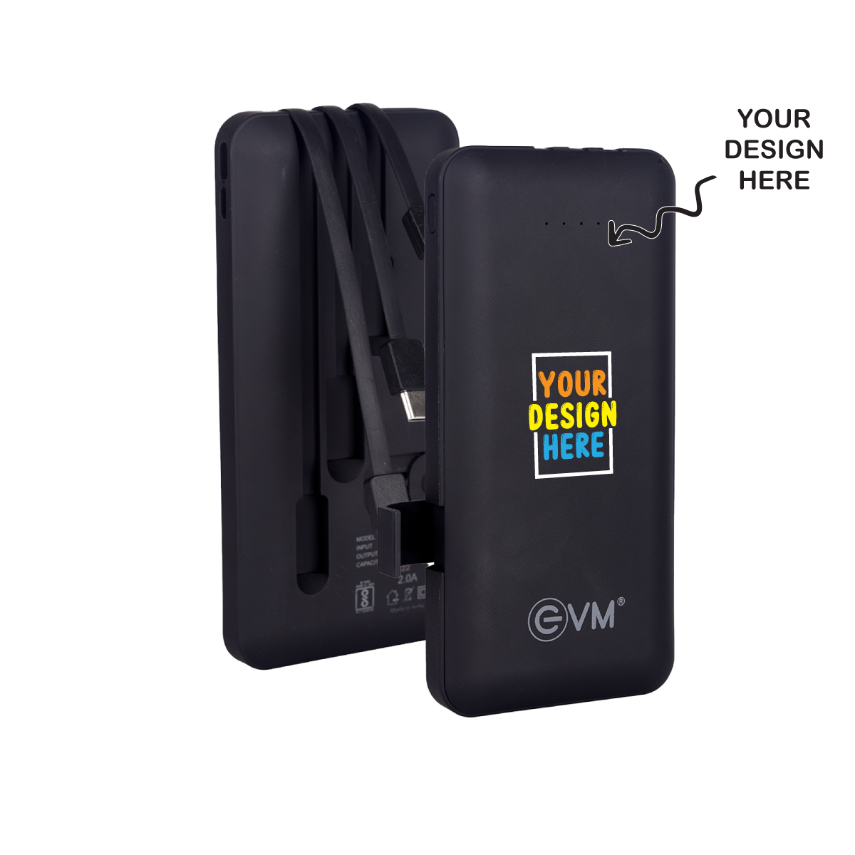 Personalized Black 10000mAh Power Bank - For Corporate Gifting, Event Gifting, Freebies, Promotions - HKP0077 - The Gifting Marketplace