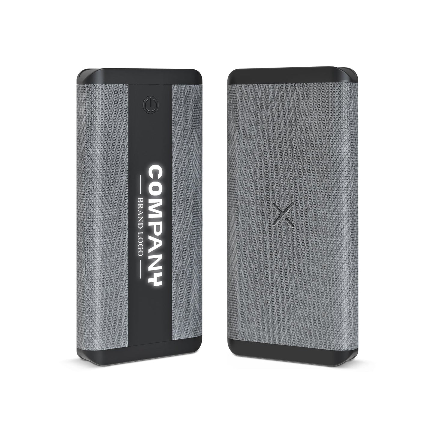Personalized Logo Glow 10000mAh Jute Finished Wireless Powerbank - For Corporate Gifting, Event Gifting, Freebies, Return Gift, Promotions - HK10283 - The Gifting Marketplace